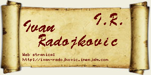Ivan Radojković vizit kartica